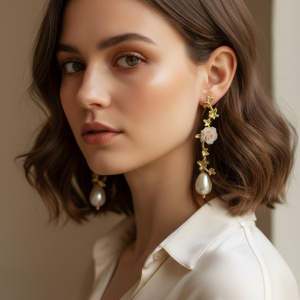 Boucles d’oreilles lierre